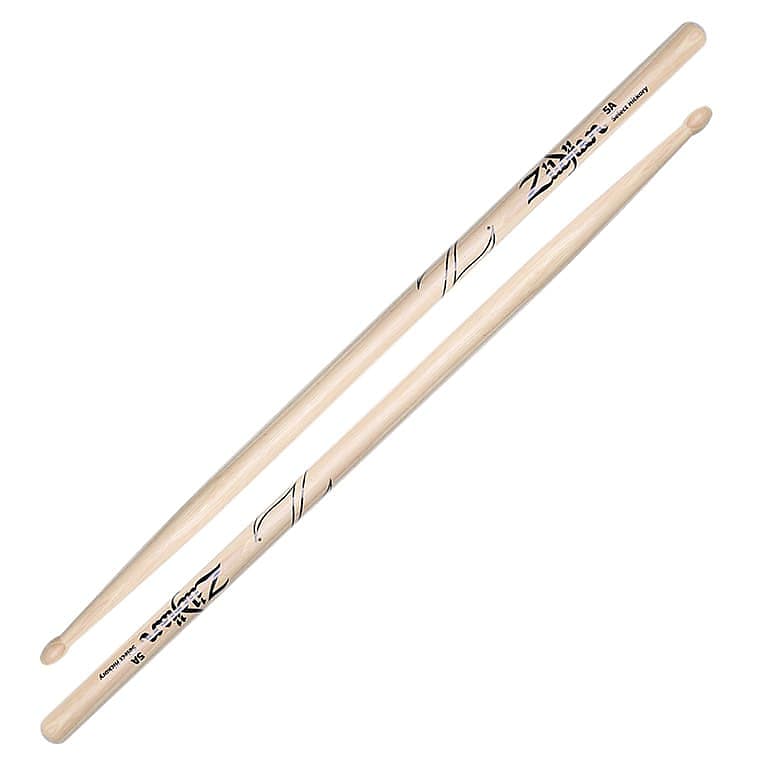 Zildjian 5A Hickory Series Wood Tip Drumsticks image 1