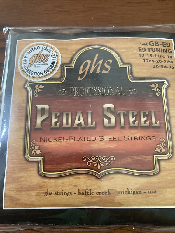 Ghs GBE9 pedal steel guitar strings 2022 Nickel steel Reverb
