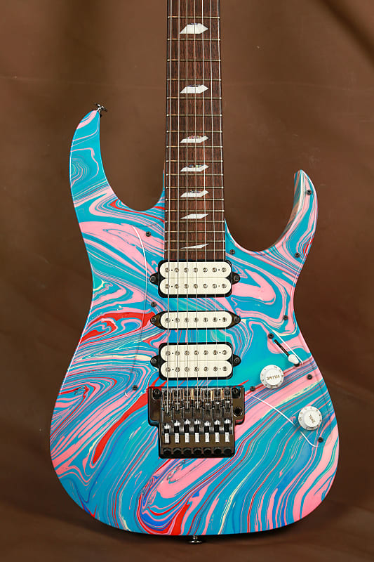 Ibanez Universe UV77PSN Passion and Warfare 25th Anniversary Swirl Electric  Guitar Steve Vai