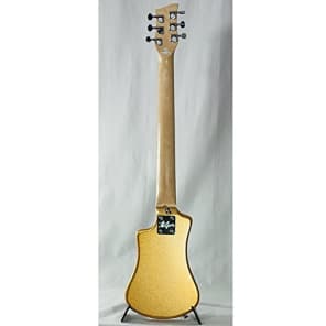 Hofner Shorty Guitar - Gold Top Limited Edition Travel Electric Guitar w/ Full Sized Neck & Gigbag image 2