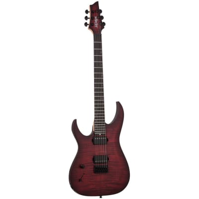 Schecter Sunset-6 Extreme Left Handed Electric Guitar - Scarlet Burst - B-Stock image 2