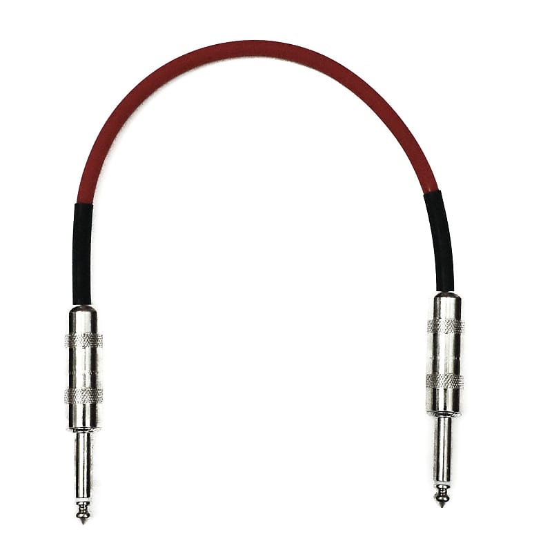 Lincoln ROUTE 24 VOLTS / 1/4" TS Unbalanced Interconnect Gotham GAC-1 Large Format 5U Modular Patch Cable - 3FT RED image 1