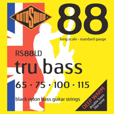 Rotosound RS88LD Black Nylon Flatwound Bass Guitar Strings - 65 75 100 115 image 2