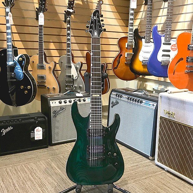 ESP LTD H-207 7 String Electric Guitar Transparent Green