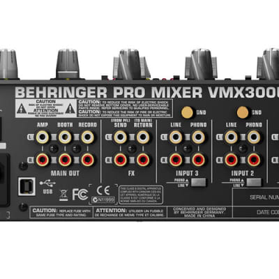 Behringer VMX300USB PRO 3 Channel DJ Mixer image 2