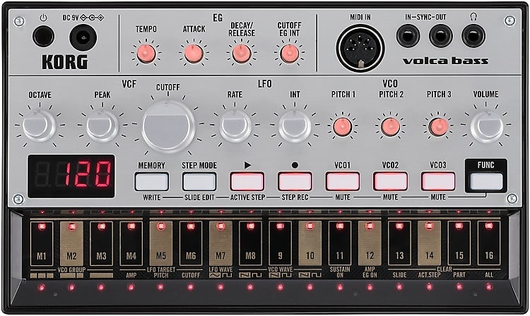 Korg Volca Bass Analog Bass Synth Module and Sequencer image 1
