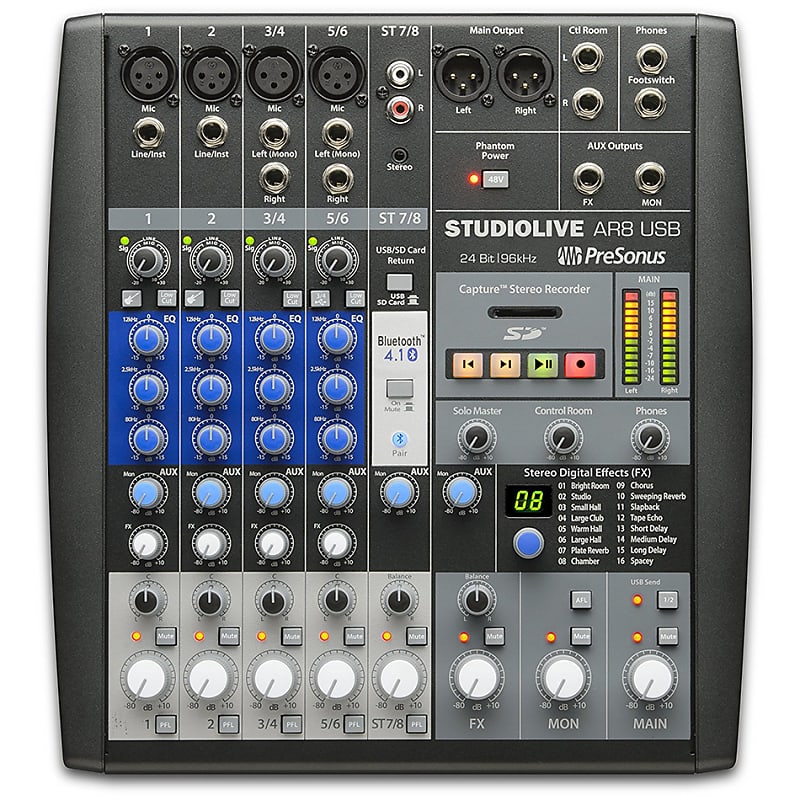 Presonus - StudioLive AR8 USB 8-Channel hybrid Performance and Recording Mixer image 1