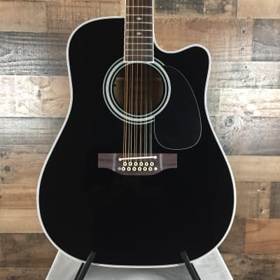 Takamine Legacy EF381SC Ac/Elec 12-String, Black, Hard Case, Free