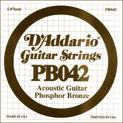 D'Addario .042 Acoustic Phosphor Bronze Single String Bild 2