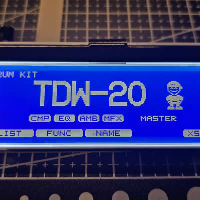 Roland TD-12  TD-20 TD-20X  Replacement  LCD Screen  Display  complete with  Backlight  BLUE  TD12 TD20