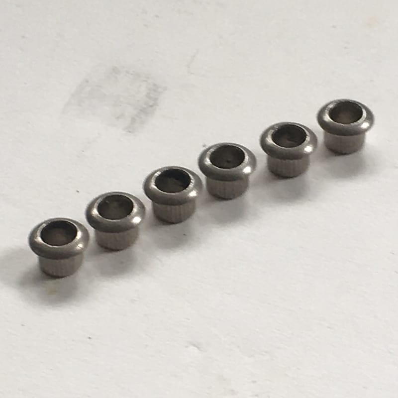 6 Set Acoustic Guitar Tuner Bushings Vintage Relic Guitar Round Tops 8mm OD MIJ? image 1