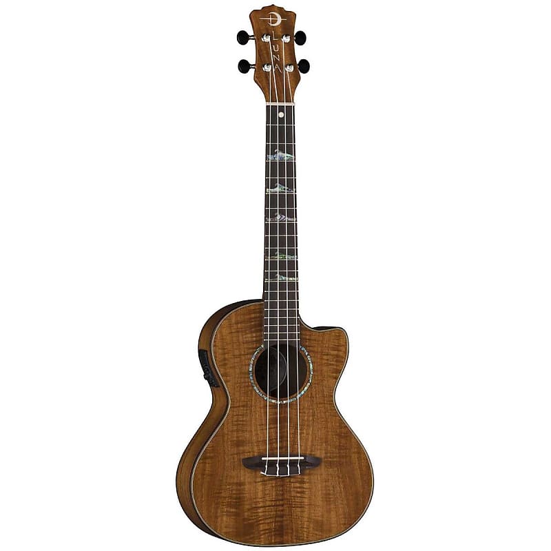 Luna Uke High Tide Koa Tenor Acoustic Electric Ukulele With Reverb 2865