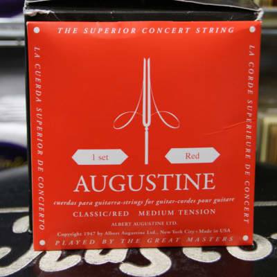 Augustine classical guitar strings medium tension red (2 PACKS) for sale