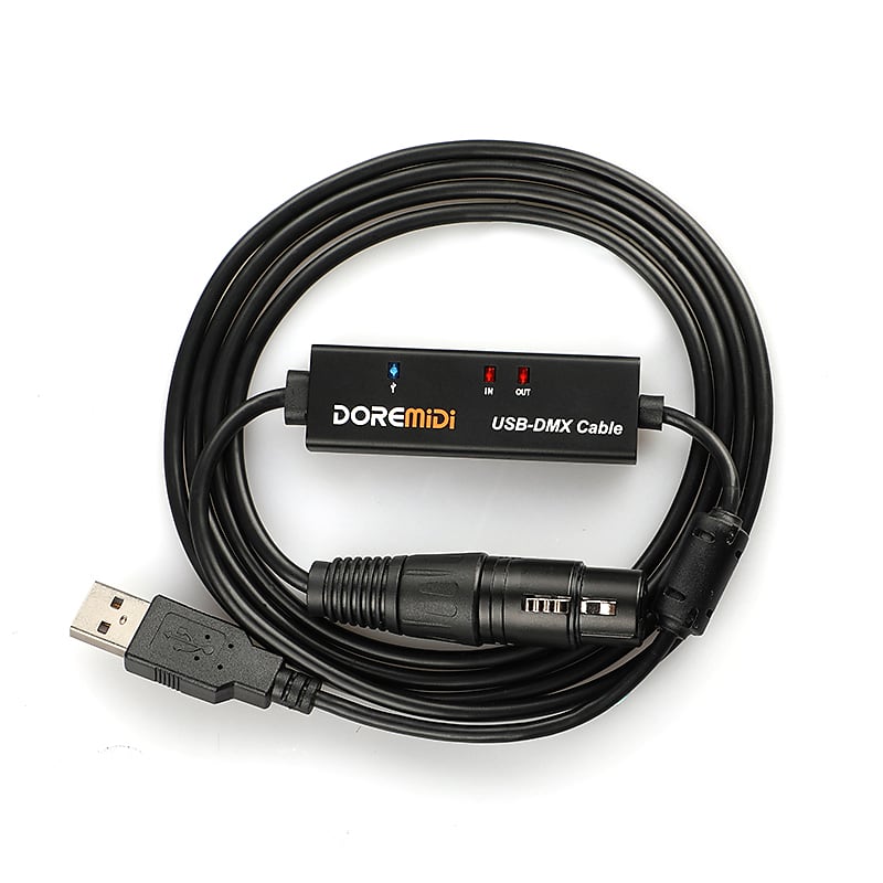USB To DMX/RDM Cable With Indicator Magnetic Ring Shield USB2.0