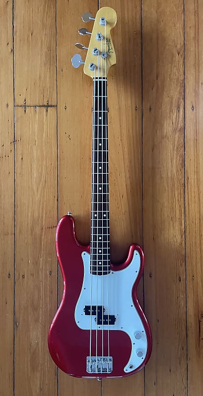 Fender Jv Precision 1984 Candy Apple Red Reverb