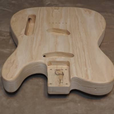 Unfinished 3 Piece Swamp Ash Telecaster body Standard Routes 5lbs 8.1oz! image 4
