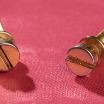 Vintage Spec Heavy Aged Gold Plated Tailpice Studs Set image 1