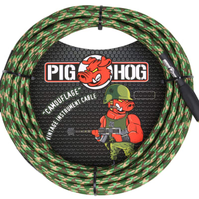 Pig Hog Instrument Cable "Camouflage" 1/4' to 1/4' 20 ft., PCH20CF