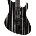 Schecter Synyster Gates Custom S Electric Guitar Black Silver Stripes