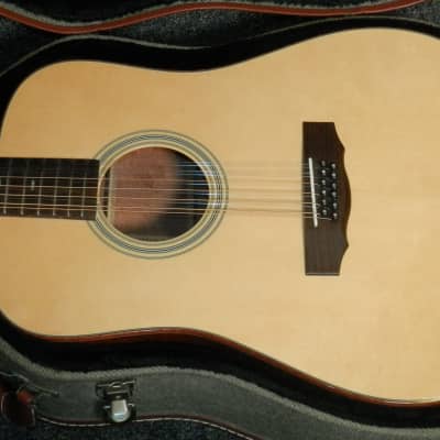 Guild GAD-6212 12-string Acoustic Dreadnought Guitar with case used image 3