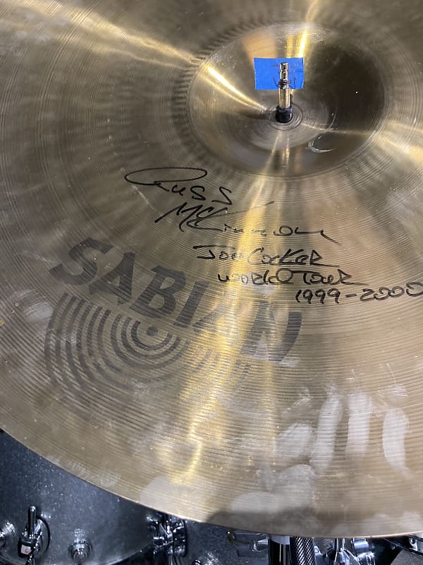 Russ McKinnon's Joe Cocker 1999-2000 World Tour Sabian 22" Heavy Ride Cymbal. Signed! 4208g image 1