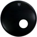 Remo Ebony Powerstroke 3 Bass Drum Head with Hole 22 inch