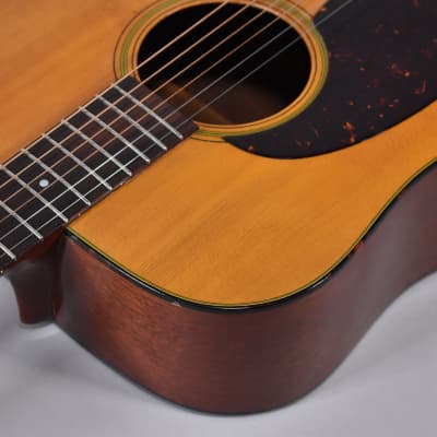 1962 Martin D-18 Natural Finish Left-Handed Conversion Acoustic Guitar w/HSC image 6