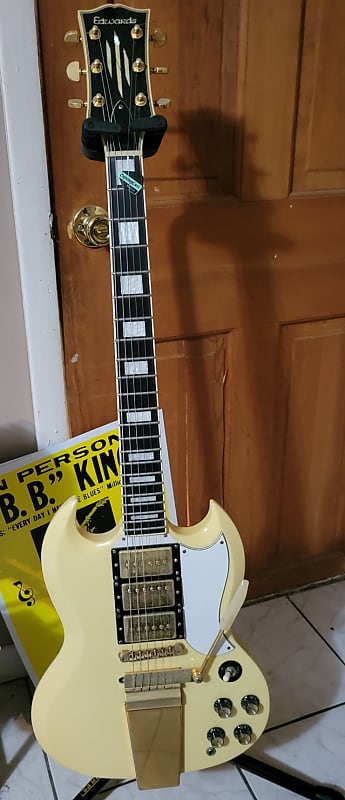 Edwards E-SG 60's SG Custom 2004 - Cream/white | Reverb