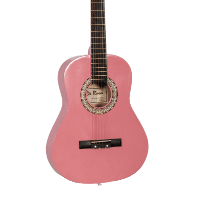 De Rosa DKG36-PK Kids Acoustic Guitar Outfit Pink w/Gig Bag, Strings, Pick, Pitch Pipe & Strap image 3