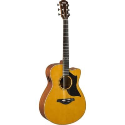 Yamaha Ac5 M Vn Small Body Cutaway Acoustic Electric Guitar   Mahogany   Vintage Natural