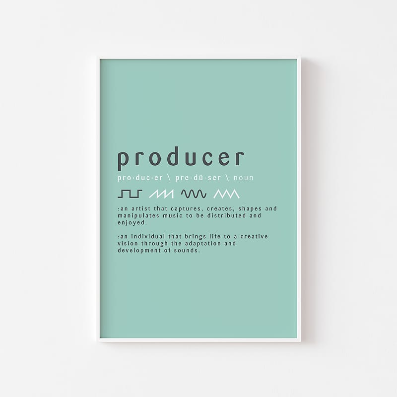 Producer Definition Print Music Producer Poster, Reverb UK