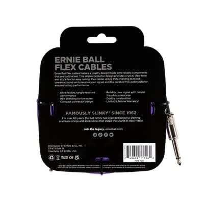 Ernie Ball Flex Instrument Cable 20ft - Purple image 2