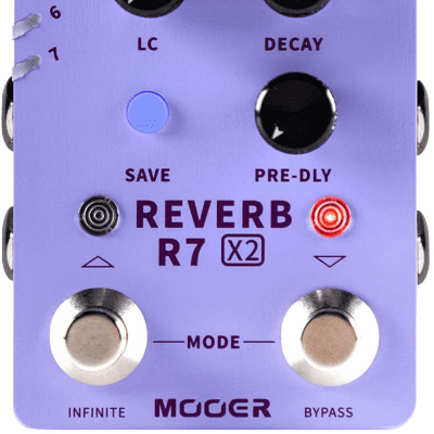 Mooer R7 X2 Reverb 14 Stereo Reverb Effects + Power Supply image 3