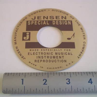 One USA Replacement Vintage Brown/Gold Jensen "Peel and Stick" Speaker Label image 2