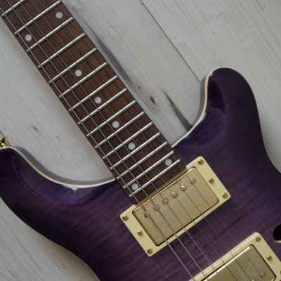 AIO Wolf KLP 45FM Electric Guitar - Purple Burst w/Gator Hard Case image 7