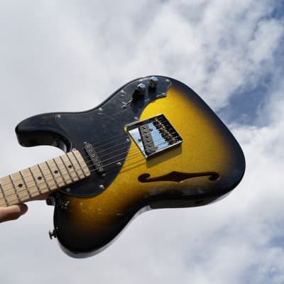 G&L USA ASAT Classic Thinline 2-Tone Goldburst 6-String Electric Guitar w/ Gig Bag NOS image 8