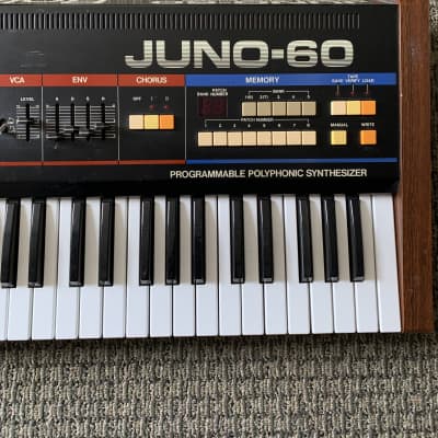 Roland Juno-60 61-Key Polyphonic Synthesizer 1982 - 1984 - Black
