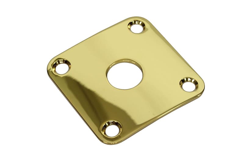 Guitar Madness Gold Square Jackplate for USA Gibson Les Paul ® Allparts image 1