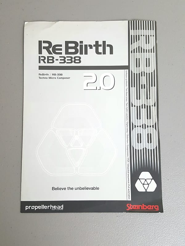 Propellerhead ReBirth 2.0 RB338 Software Original Reverb