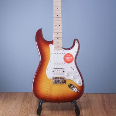 Squier Affinity Series Stratocaster Flame Maple Top HSS MF image 8