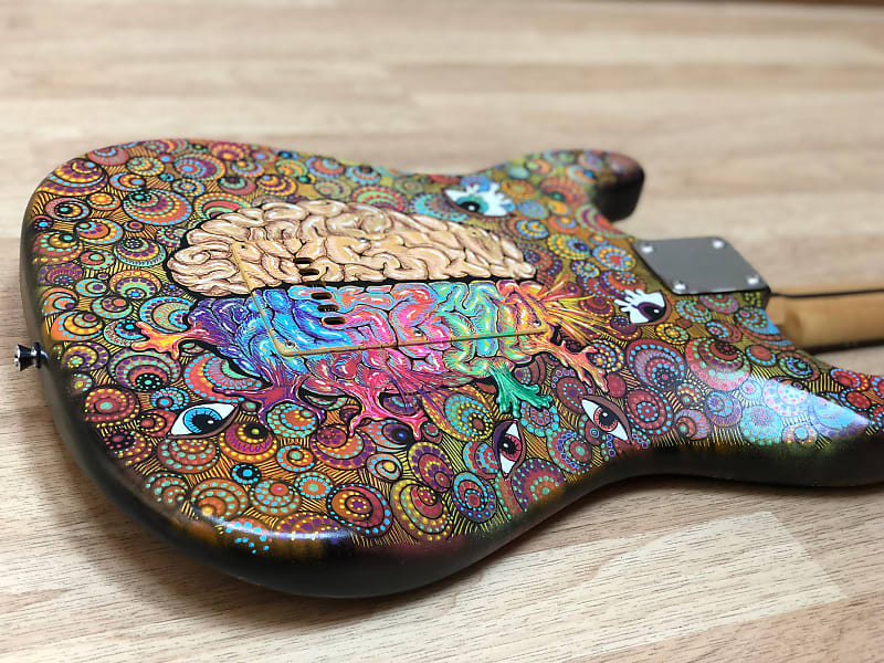 Squier by Fender Stratocaster Handpainted Psychedelic Design