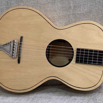 Vintage Telleno Parlor Guitar 1940’s-1960’s Natural Blonde USA Kay The United Guitar Company / Harmony Stella Regal Supertone Astro Beautiful image 4