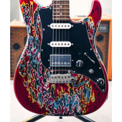 James Tyler USA Studio Elite HD-Burning Water Semi-Gloss SSH w/Rosewood FB, Black Pickguard, Faux Matching Headstock, Midboost & Bypass Button for sale
