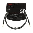 NEW Fender Deluxe Cable - 5' - Straight/Straight - Black Tweed