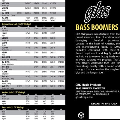 GHS Bass Boomers Medium 5-String Bass Strings (45- image 2
