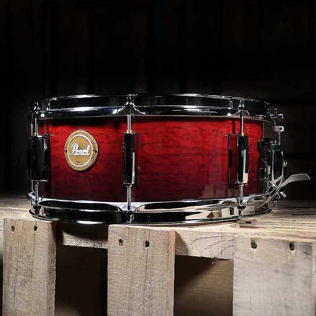 Pearl SST Series Limited Edition Snare Drum Transparent Red Burst
