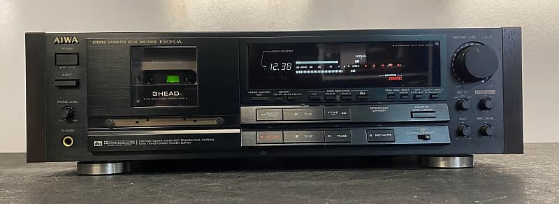 Vintage AIWA EXCELIA XK-009 3-Head Cassette Deck. Serviced - Near
