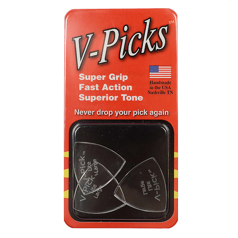 V-Picks Large Pointed Lite Guitar & Mandolin Pick (3) image 1