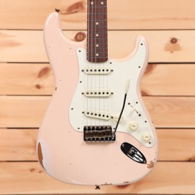 Fender Custom Shop Limited 1959 Stratocaster Heavy Relic - Super Faded Aged Shell Pink - CZ566763 - PLEK'd image 2