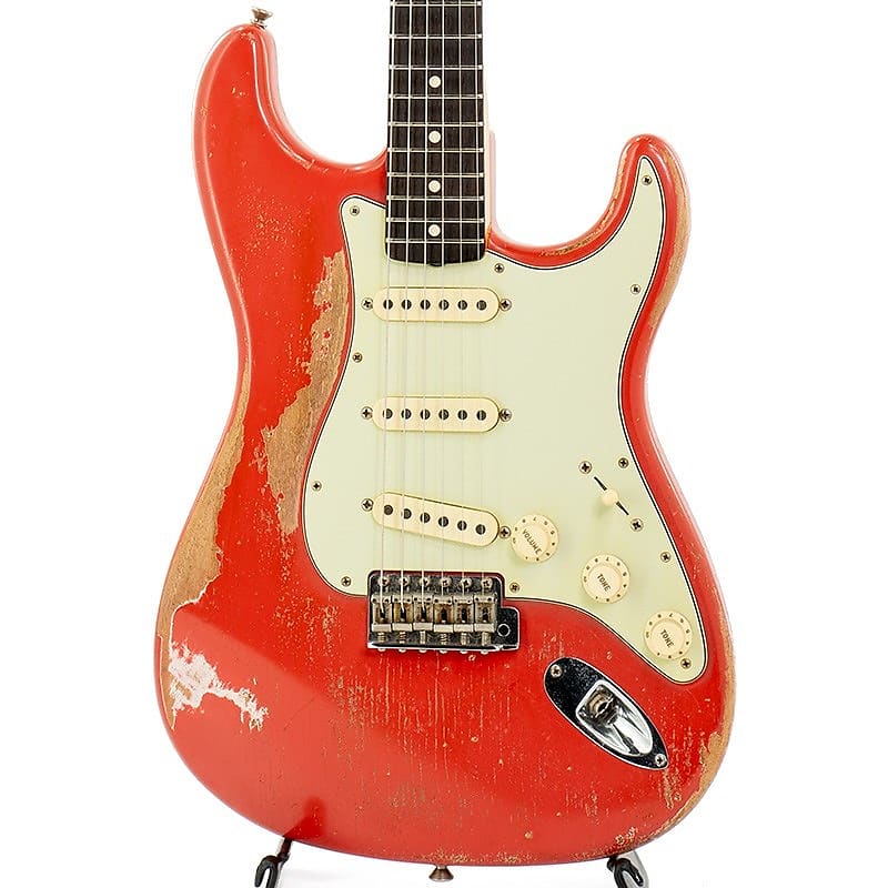 Fender Custom Shop [USED] MBS 1961 Stratocaster Heavy Relic (Fiesta Red)  Master Built by Greg Fessler [Weight3.47kg] | Reverb Brazil